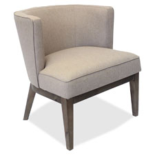 25.5 x 21 in. Linen Fabric Accent Chair - Gray