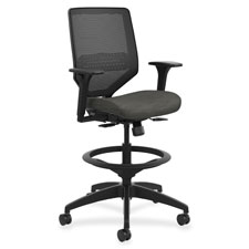SVSM1ALC10T 26.5 in. Solve Ilira-Stretch Back Task Stool - Black