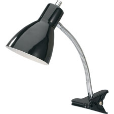 Picture of Lorell LLR99963 10W LED Bulb Clip-on Desk Lamp, Black