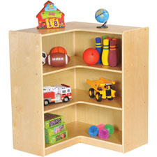 Picture of Early Childhood Resources ECR17208 36 in. Birch Corner Storage Unit&#44; Woodgrain