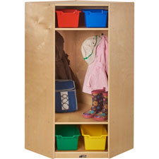 Picture of Early Childhood Resources ECR17232 Corner Straight Coat Locker&#44; Woodgrain
