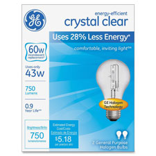 Picture of G.E. Lighting GEL78796CT 43W GE Lighting Energy-Efficiencyicient Clear Bulb&#44; White