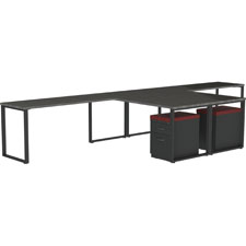 Picture of Lorell LLR59664 Open Desking System Laminated Worksurface&#44; Charcoal