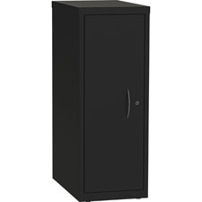 Picture of Lorell LLR59670 Open Desking System Single Storage Tower&#44; Black