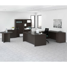 Picture of Lorell LLRPD3066RSPES 1 in. Prominence 2.0 Laminate Desking&#44; Espresso