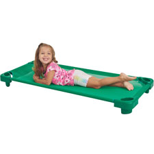 Picture of Early Childhood Resources ECR16126GN Standard Size Assembled Kiddie Cot&#44; Green