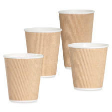 GJO11256BD Ripple Hot Cups - Brown