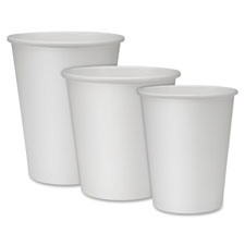GJO19046BD 10 fl oz Single Wall Lined Disposable Cups - White
