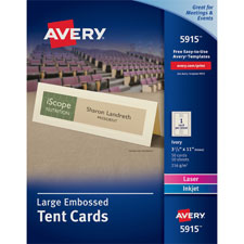 Picture of Avery AVE5915 Large Embossed Tent Cards - Ivory