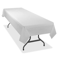 Heavy-duty Plastic Table Covers - White