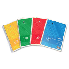 SPR83254BD Wire Bound College Ruled Notebook, Assorted Color