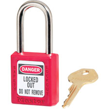 MLK410REDPK Danger Red Safety Padlock, Red