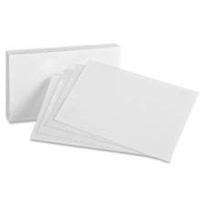 Picture of Oxford OXF40BD Blank Index Cards&#44; White