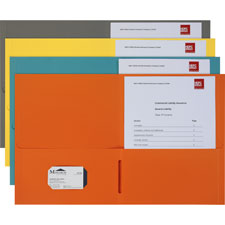 BSN78556 125-Sheet Capacity Double Pocket Portfolio - Yellow