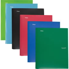 Five Star Stay-put Tabs Pocket Folder - Assorted