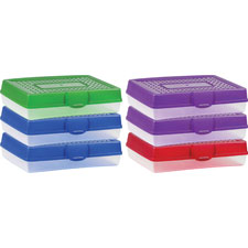 Snap Lid Large Pencil Box - Assorted Bright