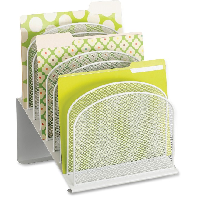 Safco SAF3258WH Onyx Wire Mesh Desktop Organizer, White