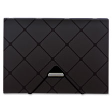 13-Pocket Polypropylene Expanding File, Black