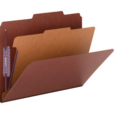 Safe Shield Fastener 1-Divider 2 in. Expansion Classification Folders, Gray & Green