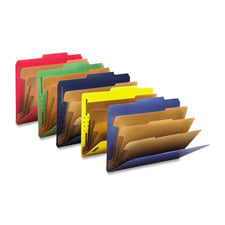 Safe Shield Fasteners 3-Divider Classification Folders, Green