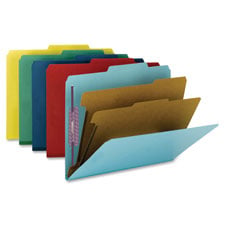 Safe Shield 2-Divider Classification Folders, Red