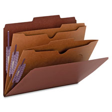 SPocket Divider SafeShield Classification Folders, Red