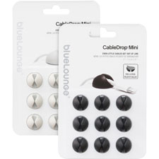 Advantus AVTBLUCDMBL Blue Lounge Cable Drop Mini Clips, Black