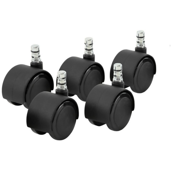 Deluxe Noiseless Soft Casters, Black - 140 lbs