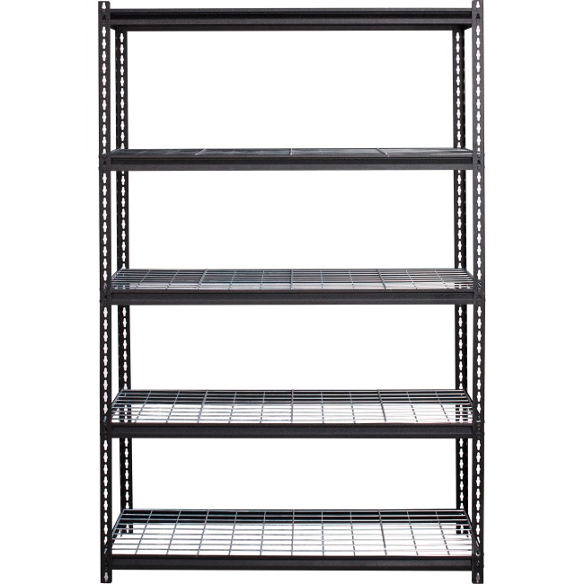 Picture of Lorell LLR99930 Wire Deck Shelving, Black - 48 x 18 x 60 in.
