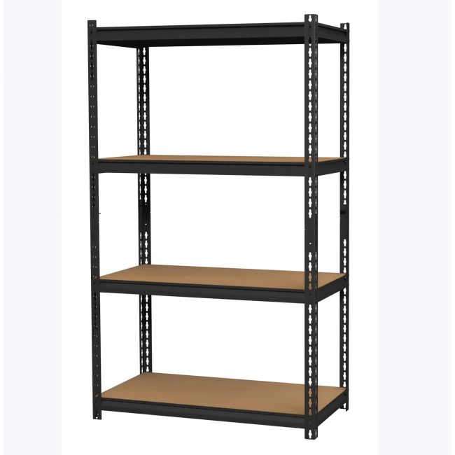 Picture of Lorell LLR59696 2300 lbs Riveted Steel Shelving&#44; Black - 36 x 18 x 60 in.
