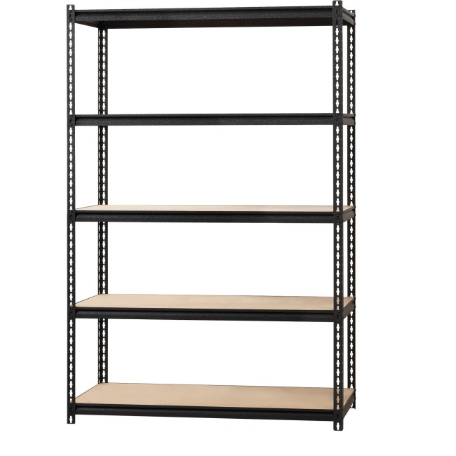 Picture of Lorell LLR59699 2300 lbs Riveted Steel Shelving&#44; Black - 48 x 24 x 72 in.