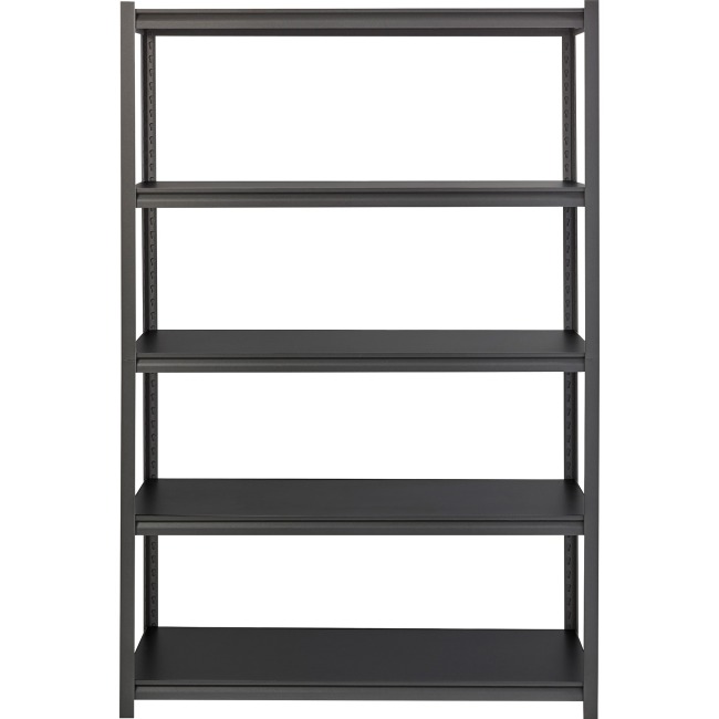 Picture of Lorell LLR59703 3200 lbs Riveted Steel Shelving&#44; Black - 48 x 24 x 72 in.