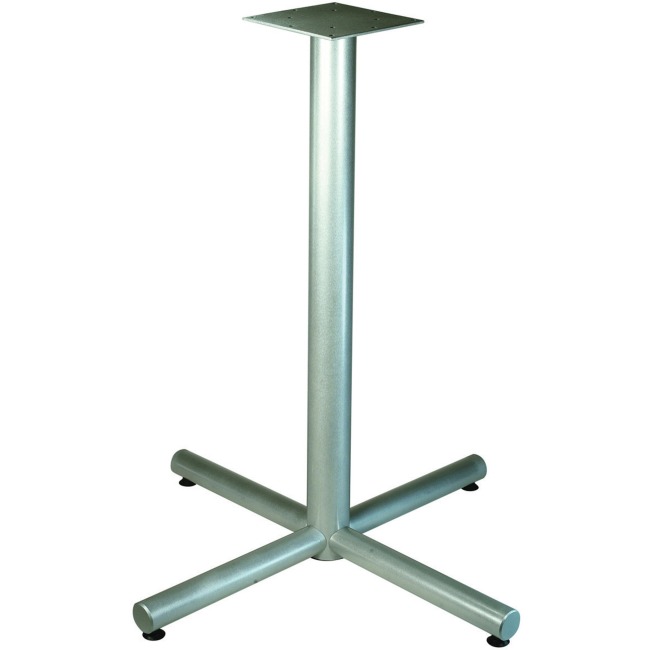 Bistro-Height X-Leg Table Base, Metallic Silver - 36 x 40.75 in.