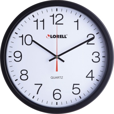 12.5 in. Slimline Quartz Wall Clock - Black