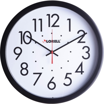 14.5 in. Self Set Wall Clock - Black