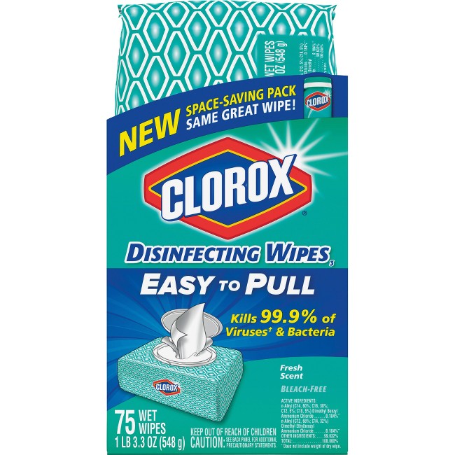 Clorox CLO31430CT Disinfecting Wipes Flex Pack - Fresh Scent, White -  The Clorox Company