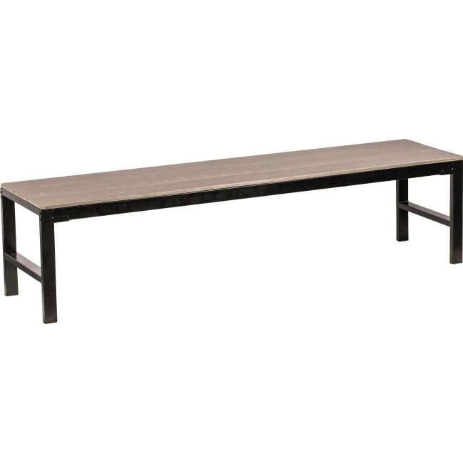 Picture of Lorell LLR42689 Charcoal Outdoor Bench&#44; Charcoal Gray