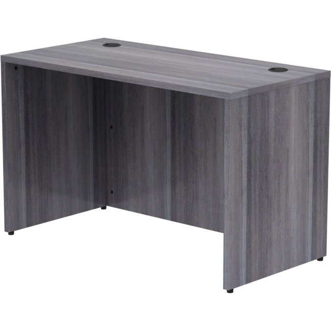 Picture of Lorell LLR69549 Weathered Charcoal L-Shaped Laminate Rectangular Desking, Charcoal Gray - 48 x 24 x 29.5 in.