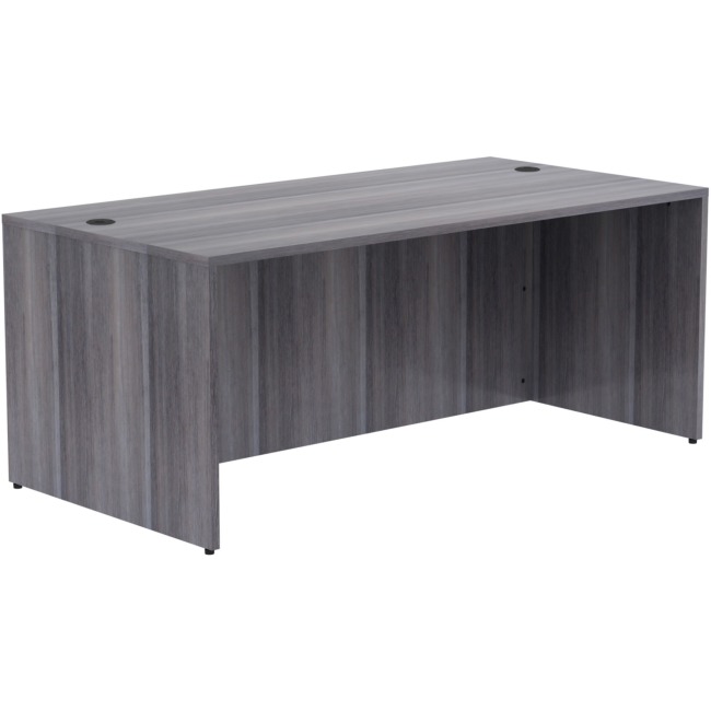 Picture of Lorell LLR69550 Weathered Charcoal L-Shaped Laminate Rectangular Desking, Charcoal Gray - 72 x 36 x 29.5 in.