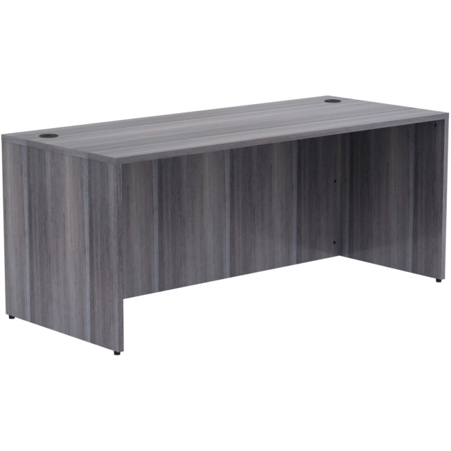Picture of Lorell LLR69551 Weathered Charcoal L-Shaped Laminate Rectangular Desking, Charcoal Gray - 72 x 30 x 29.5 in.