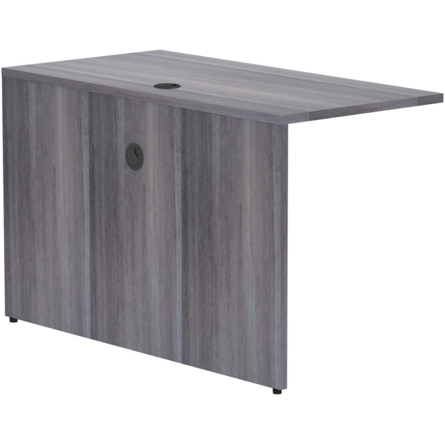 Picture of Lorell LLR69556 Weathered Charcoal L-Shaped Laminate Desking, Charcoal Gray - 48 x 24 x 29.5 in.
