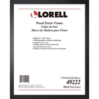 28 x 22 in. Solid Wood Poster Frame, Black
