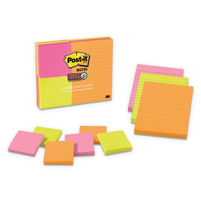 Picture of 3M MMM46339SSAU Sticky note Rio De Janeiro Super Sticky Notes Combo&#44; Assorted Color - 90 Sheets
