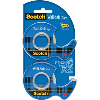 Picture of 3M MMM183DM2 0.75 in.Scotch Wall-Safe Tape&#44; Translucent