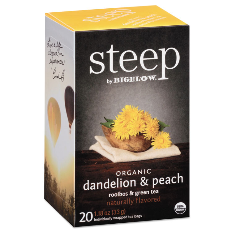 Picture of Bigelow BTC17715 1.18 oz Steep Dandelion&#44; Peach Rooibos & Green Tea