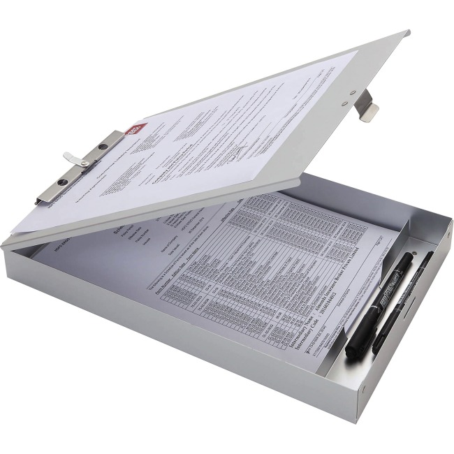Picture of Business Source BSN49262 Storage Clipboard - Sliver - 1.5 x 9.2 x 14 in.