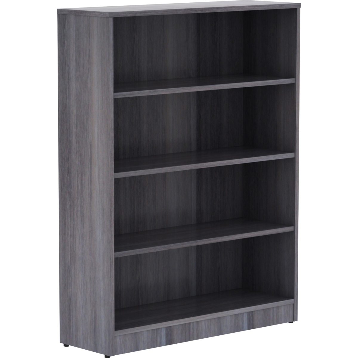 Weathered Charcoal Laminate Bookcase - Charcol - 48 x 36 x 12 in.