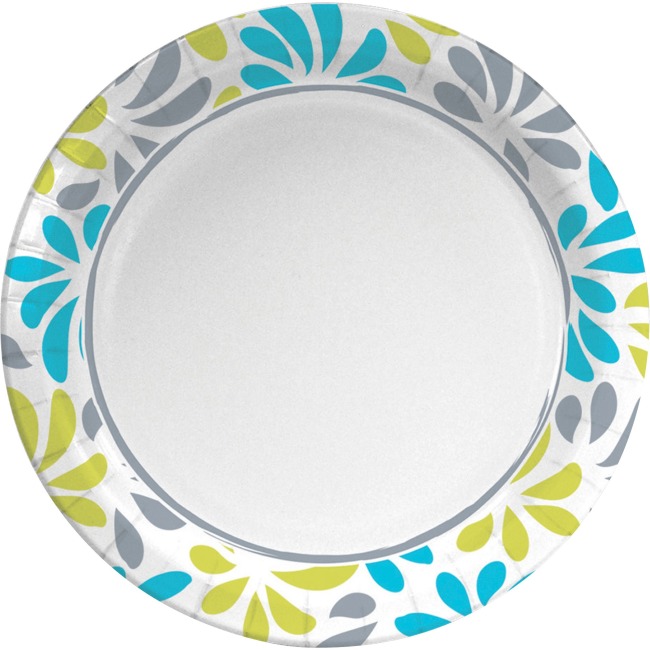 Printed Design Paper Plates - Assorted Color