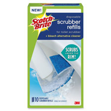 Picture of 3M MMM558RF4CT Scotch-Brite Disposable Toilet Scrubbers Refill&#44; Blue & White