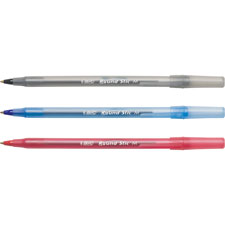 Picture of Bic BICGSM240BE Round Stic Ballpoint Pen&#44; Blue